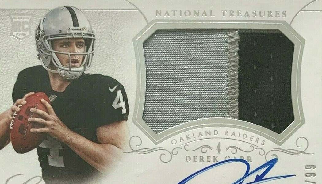 Derek Carr Memorabilia, Derek Carr Collectibles, Verified Signed