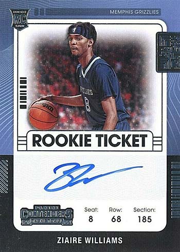 2021-22 Panini Contenders Basketball Variations Ziaire Williams Autograph