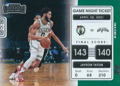 2021-22 Panini Contenders Basketball Game Night Tickets Jayson Tatum
