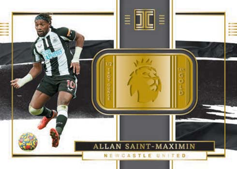2021-22 Panini Impeccable Premier League PL Logo Gold Allan Saint-Maximin