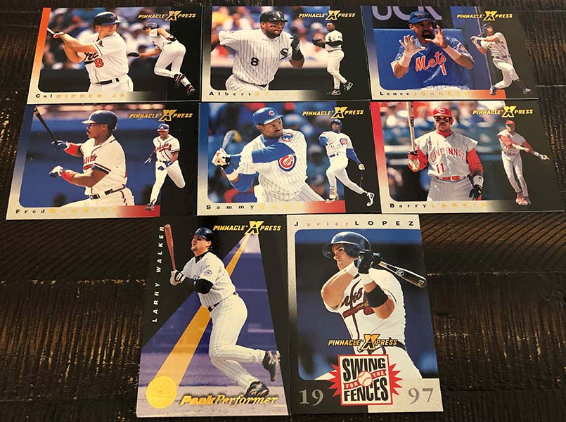 David Justice 1995 Pinnacle Swing Men Atlanta Braves