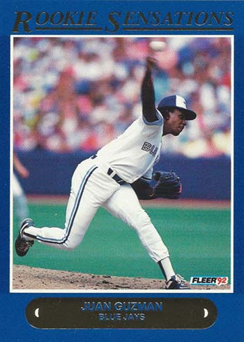 1992 Score Baseball Card Juan Guzman Rookie Toronto Blue Jays #424