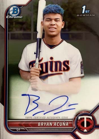 2022 Bowman Baseball Chrome Prospect Autographs Bryan Acuna