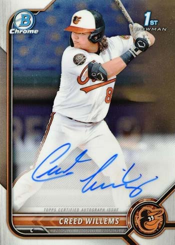 2022 Bowman Chrome Autographs Creed Willems
