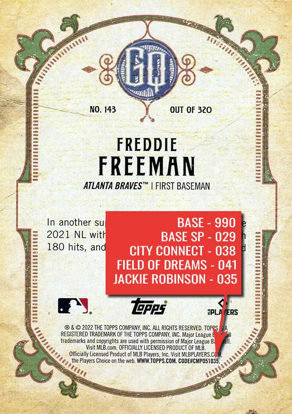2022 Topps Gypsy Queen Baseball Variations Codes