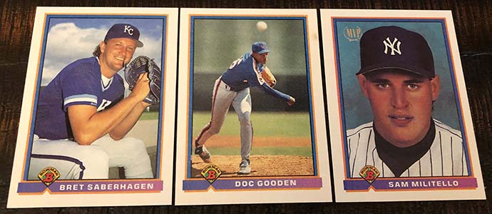 1994 Bowman Doc Gooden New York Mets Baseball Card BOWV3