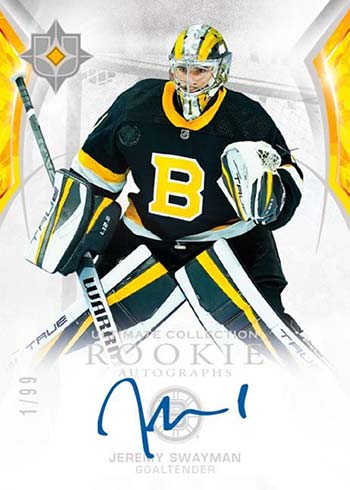 2021-22 Upper Deck Ultimate Collection Hockey Ultimate Rookie Autographs Jeremy Swayman
