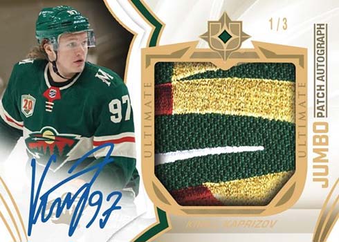 2021-22 Upper Deck Ultimate Collection Hockey Jumbo Patch Autograph