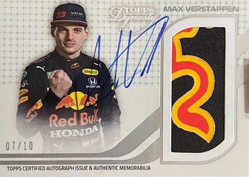 Max Verstappen Cards - 2021 Topps Dynasty Formula 1 Autograph Patch