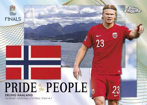2022 Topps Chrome Road to UEFA Nations League Finals Pride of the People Erling Haaland
