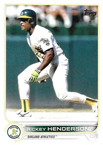 Rickey Henderson 2022 Topps Throwback Thursday TBT Terminator 2 A's  #120