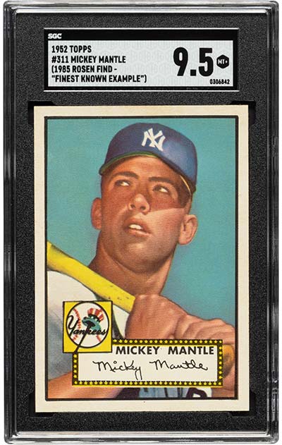 $12.6 Million 1952 Topps Mickey Mantle Shatters Sports Card Record