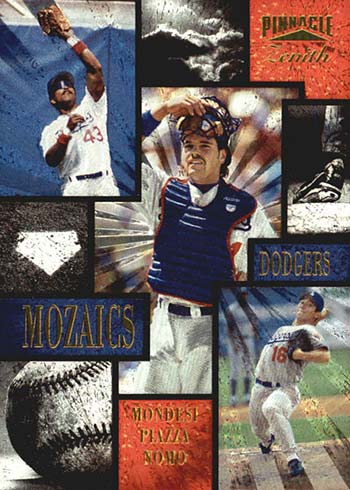 Mavin  MIKE PIAZZA, ERIC KARROS, RAUL MONDESI, HIDEO NOMO 1996 PINNACLE  CARD #132 D6202