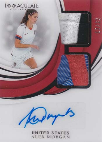 Alex Morgan Cards - 2018-19 Immaculate Dual Patch Autographs