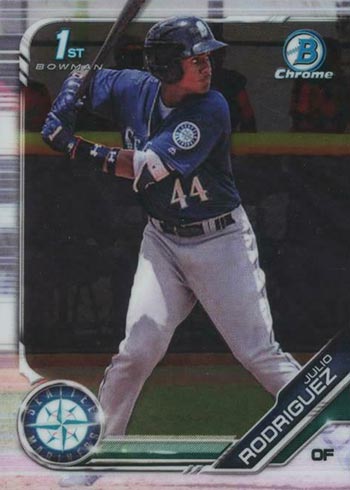 2022 Bowman Chrome Baseball Julio Rodriguez CHROME & PAPER 2 Card