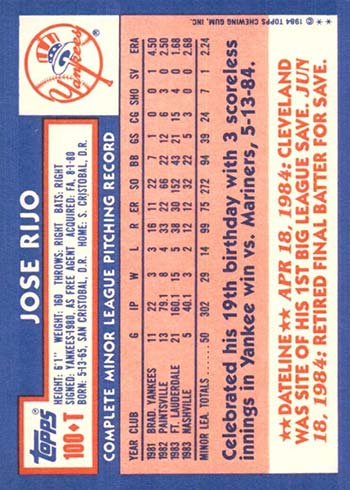 1984 Topps Traded #84T Phil Niekro VG New York Yankees - Under the Radar  Sports