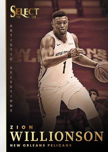 2021-22 Panini Select Basketball Artistic Selections Zion Williamson