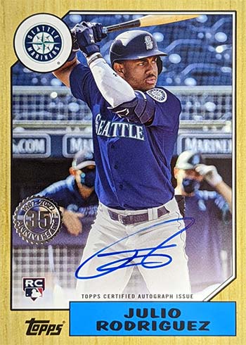 On-Card Autograph # to 99 or Lower - Julio Rodríguez - 2023 MLB TOPPS NOW®  Card 731
