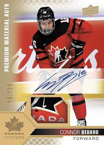 2022-23 Upper Deck Team Canada Juniors High Gloss #23 Connor Bedard Rookie  Card (#10/10) - PSA NM 7 on Goldin Auctions