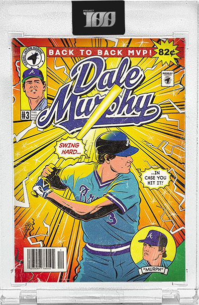 Topps Project100 Card 36 - Dale Murphy by Daniel Jacob Horine