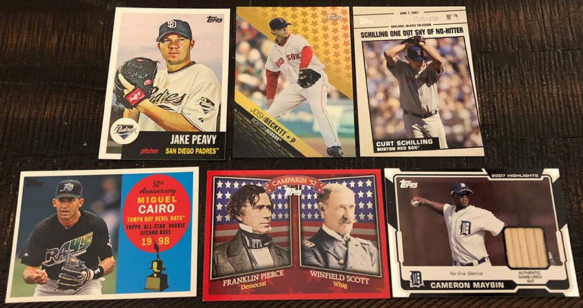 Jake Peavy player worn jersey patch baseball card (San Diego