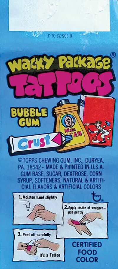 Joe Lacey talks about his work for Tattoo Champ Bubble Gum temporary tattoos  for kids