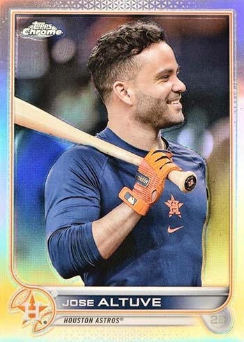 2022 Topps Chrome Baseball Blue Sparkle 6 Jose Altuve – Champion