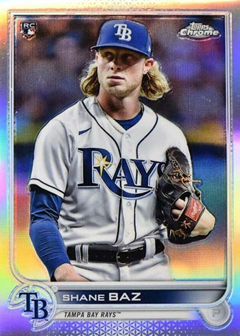 2022 Shane Baz Rookie Black Topps Chrome Tampa Bay Rays # 201