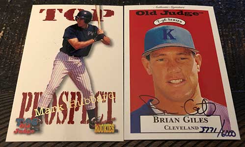 Brian Giles autographed baseball card (New York Mets) 1984 Donruss #563