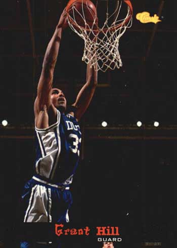  Grant Hill Basketball Card (Duke Blue Devils) 1994 Classic Four  Sport Wooden Award #191 : Sports & Outdoors