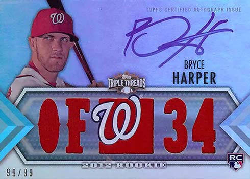 Bryce Harper Signature W/ BIBLE Reference RARE PLUS 2 TOPPS Rookie Cards  #369