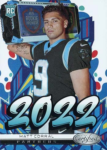 MATT CORRAL 2022 CERTIFIED RADICAL ROOKIES SSP CASE HIT INSERT CAROLINA  PANTHERS