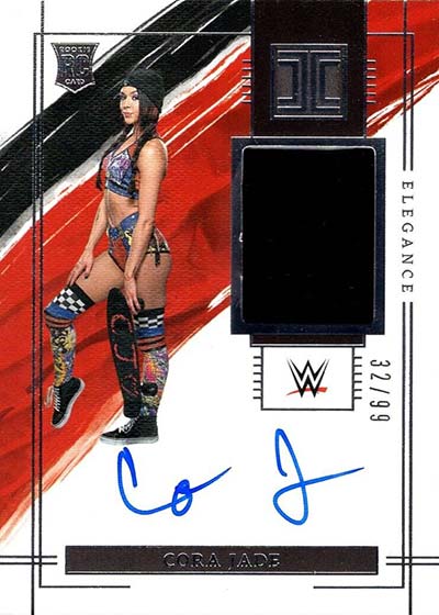 2022 Panini Impeccable WWE Cora Jade Elegance Rookie Memorabilia Autograph