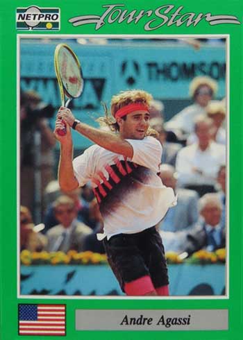 Andre Agassi Tennis Cards - 1991 NetPro Tour Stars Andre Agassi