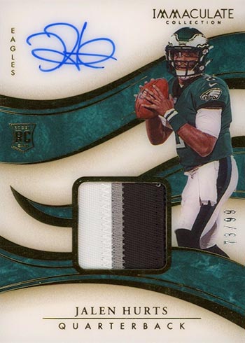 thumbnail image 2 of 2020 PANINI CONTENDERS OPTIC JALEN HURTS ROOKIE TICKET AUTO EAGLES RC 2 of 10