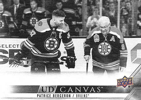 2022-23 Upper Deck Series 1 Hockey UD Canvas Black and White Patrice Bergeron