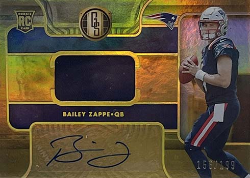 Bailey Zappe Donruss rated rookie auto