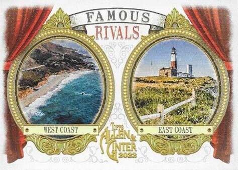 2022 Topps Allen & Ginter Baseball Famous Rivals West Coast East Coast