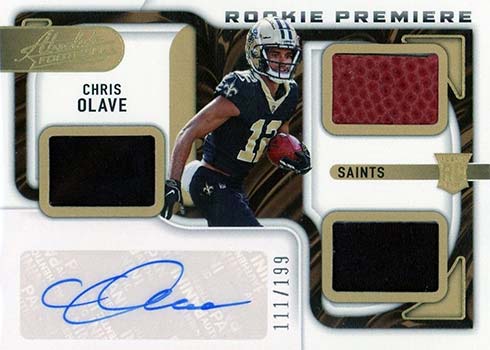 2022 Panini Absolute Football Rookie Premiere Materials Signatures Chris Olave