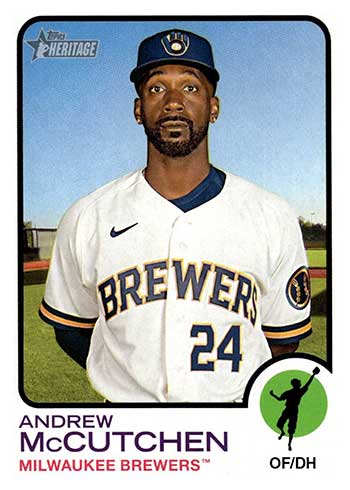 2023 Topps Heritage Andrew McCutchen #CCR-AM Clubhouse Collection Bat  Brewers