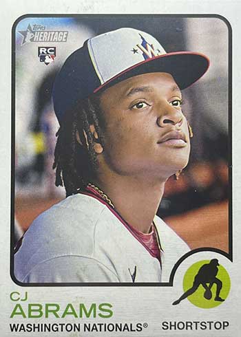  2023 TOPPS CHROME #185 CJ ABRAMS WASHINGTON NATIONALS BASEBALL  OFFICIAL TRADING CARD OF MLB : Collectibles & Fine Art