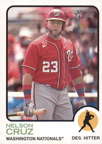 Nelson Cruz 2023 Topps Heritage Baseball card Base #76 San Diego Padres
