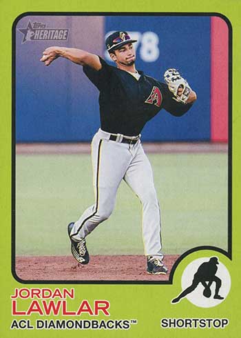 2022 Topps Heritage Minors Baseball Variations - Jordan Lawlar Color Swap