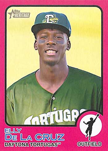 2022 Topps Heritage Minors Baseball Variations - Elly De La Cruz Color Swap