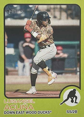 2022 Topps Heritage Minors Baseball Variations - Luisangel Acuna Color Swap