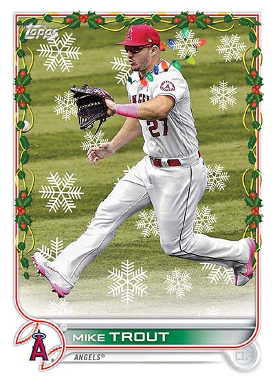 2022 Topps Holiday Baseball Variations Mike Trout