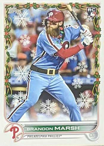 2022 Topps Holiday Baseball Variations Brandon Marsh Rare
