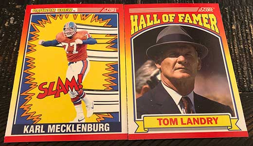 1990 Score Football, Supplemental, Info, Checklist, Boxes