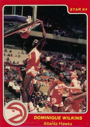 1986-87 Fleer Basketball shops Dominique Wilkins RC #121, Hawks