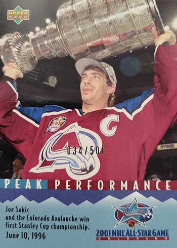 Joe Sakic Colorado Avalanche Signed 2001 Stanley Cup Vintage